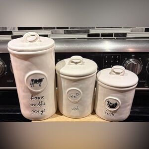 Rae Dunn Home on the Range /Oink/Fresh Canister Set